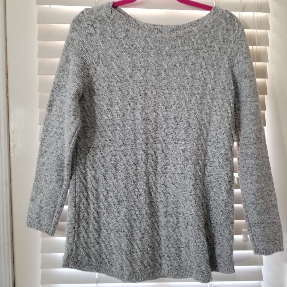 J Jill small gray crewneck knit sweater